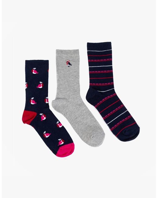 Totes Blue Toasties 3 Pack Crew Socks Multicolour