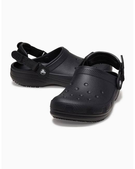 CROCSTM Black Classic Work Clogs for men
