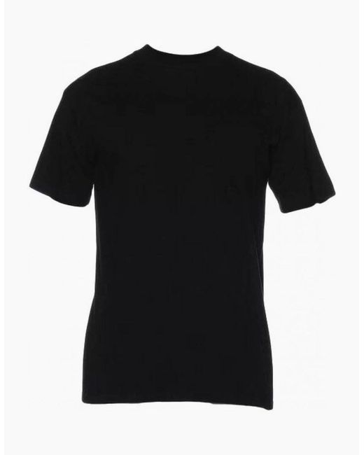 Hom Black Harro Mercerised Cotton Crew-Neck T-Shirt for men