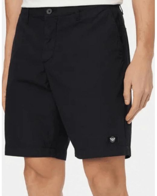 Emporio Armani Blue Cotton Blend Lightweight Chino Shorts for men