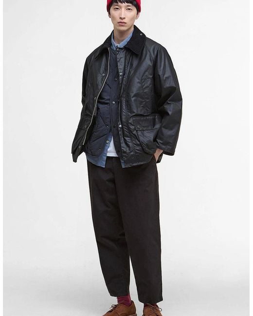 Barbour Black Os Bedale Wax Jacket for men