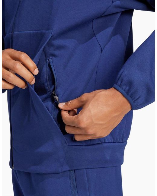 Adidas Blue Trvl Fz H M Tracksuit Top for men