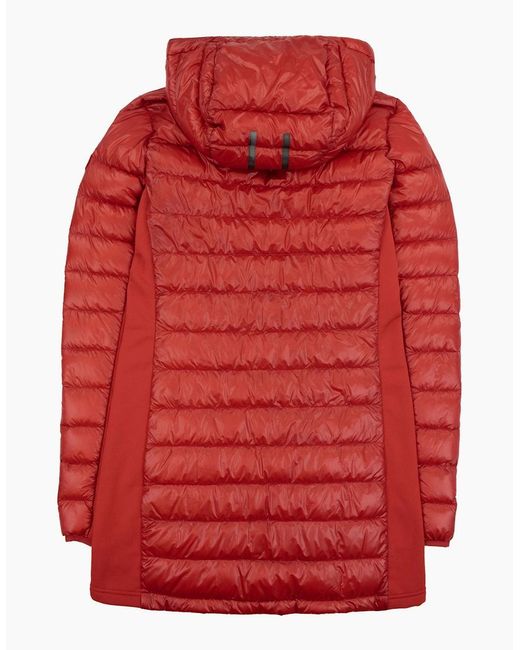 Canada Goose Red Hybridge Lite Hooded Coat