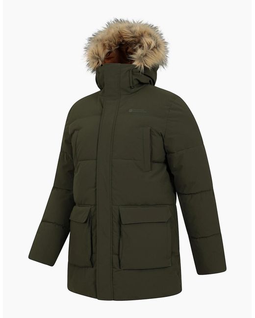 Mountain Warehouse Green Fern Water Resistant Padded Parka for men