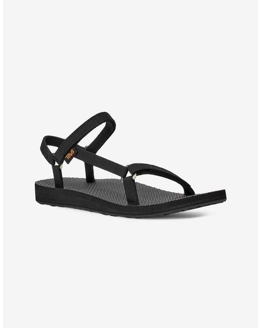 Teva Black Original Universal Cross Strap Sandals Slim