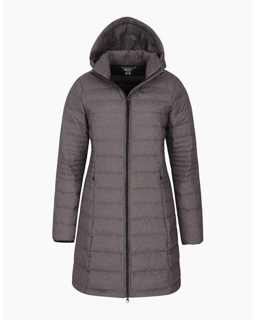Mountain Warehouse Gray Ladies Furnace Down Long Length Padded Jacket