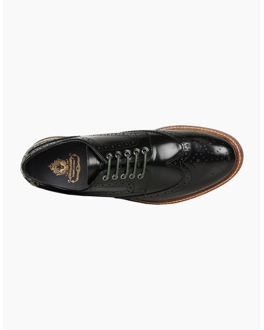 Base London Black Woburn Brogues for men