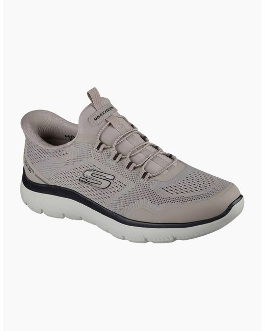 Skechers Gray Summits Top Rate Textile Taupe/ Standard Trainers for men