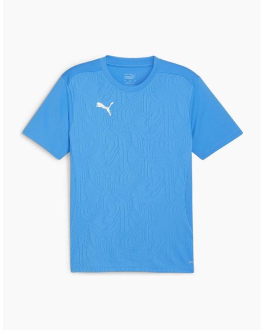 PUMA Blue Teamfinal Training Short Sleeve Performance T-Shirt for men