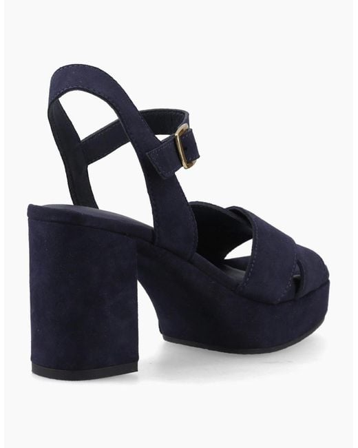 Hush Puppies Blue Ophelia Suede Sandals