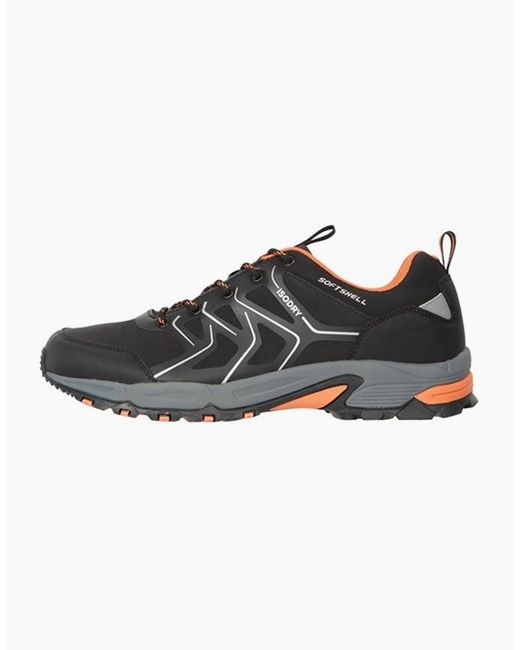 Mountain Warehouse Black Shadow Softshell Waterproof Walking Shoes for men