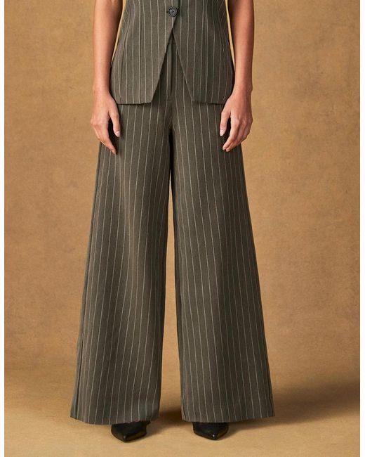 Ro&zo Green Pinstripe Tailored Trouser
