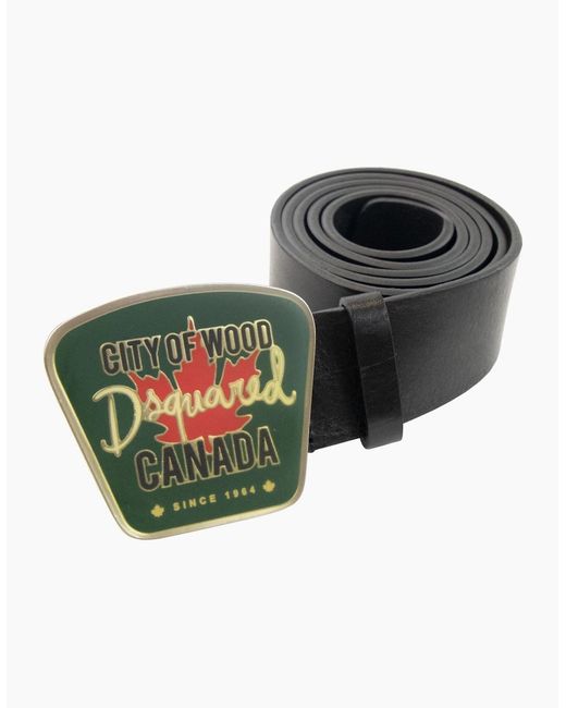 DSquared² Green City Of Wood Buckle Belt for men