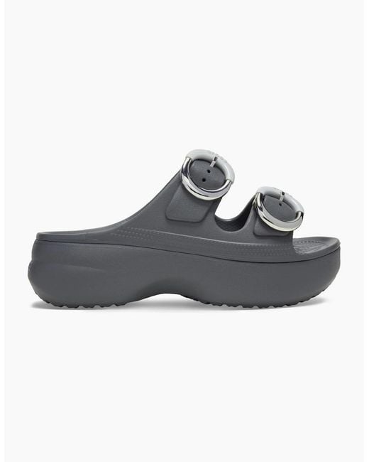 CROCSTM Black Saturday Platform Buckle Eva Carbon Sandals