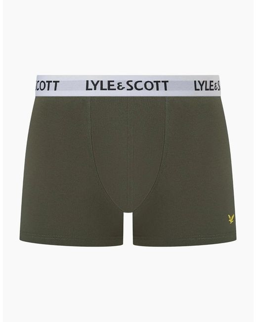 Lyle & Scott Red 3-Pack Barclay Boxer Briefs, /Burgundy for men