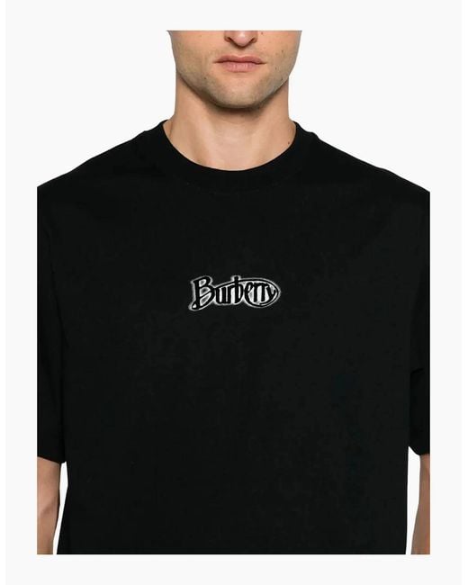 Burberry Black Signature Logo Coal T-Shirt for men