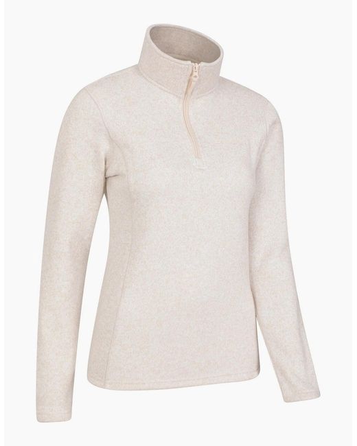 Mountain Warehouse White Ladies Idris Half Zip Fleece Top