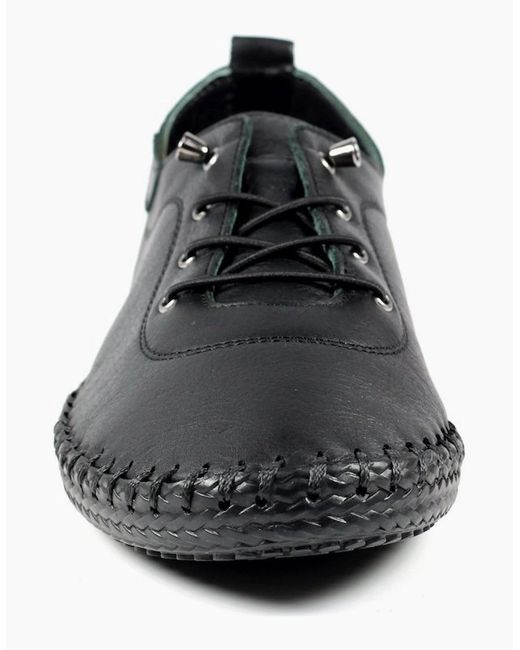 Lunar Black St Ives Plimsoll Trainers