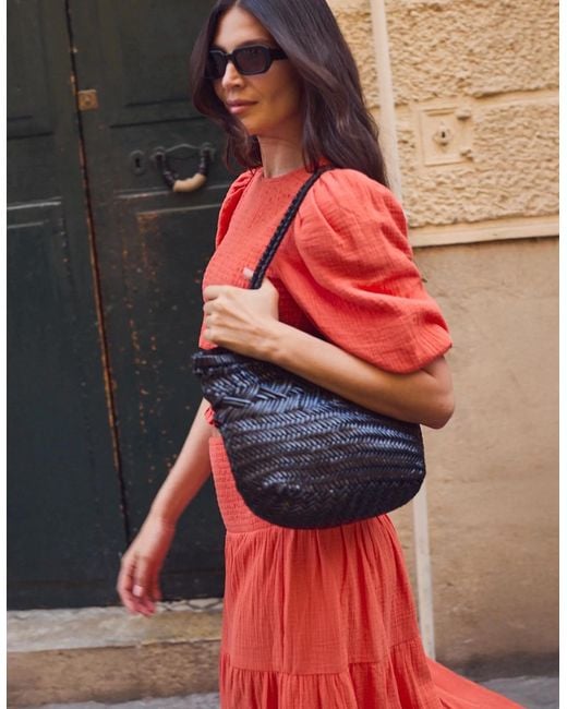Ro&zo Coral Cheesecloth Shirred Top