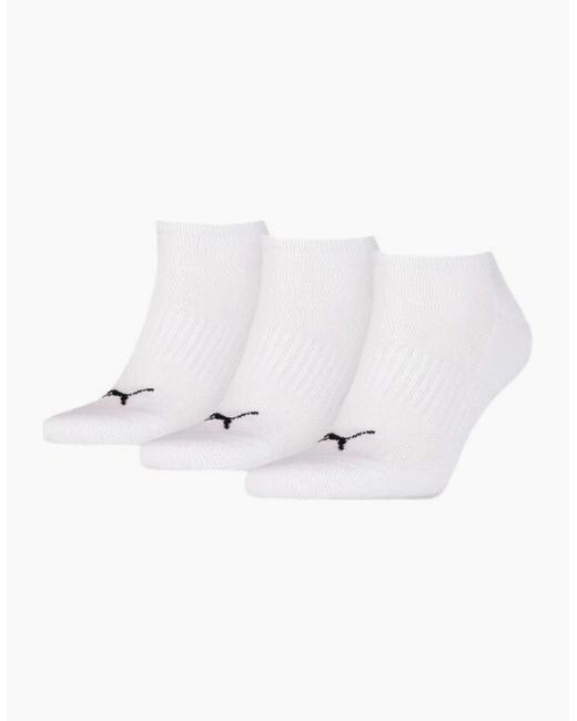 PUMA White 3-Pack Sports Trainer Socks for men