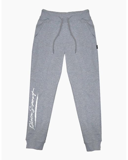 Philipp Plein Blue Plein Sport Large Signature Logo Sweatpants for men