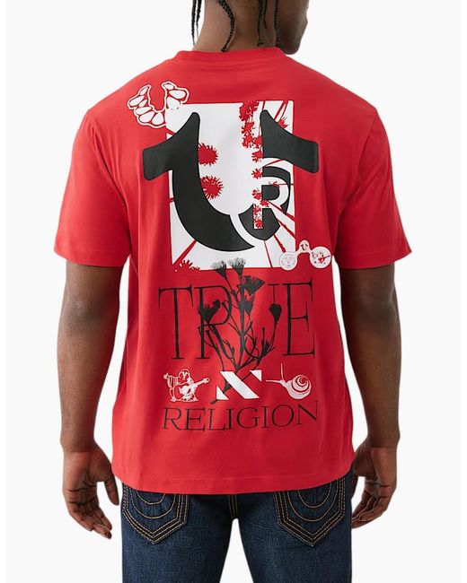 True Religion Red 109301 T Shirts for men