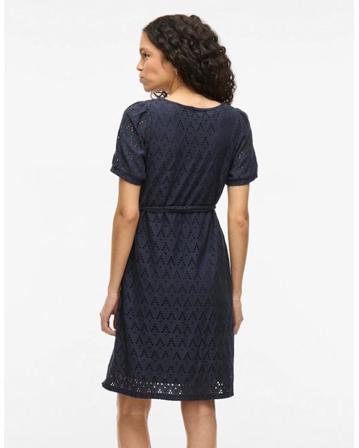 Vila Blue Amalina V-Neck Short Sleeve Dress Blazer