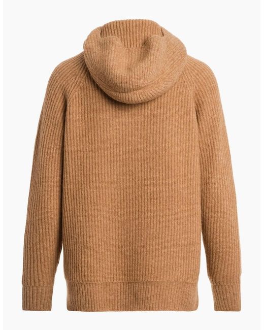 Parajumpers Natural Tory Camel Knitted Hoodie Comfort Fit