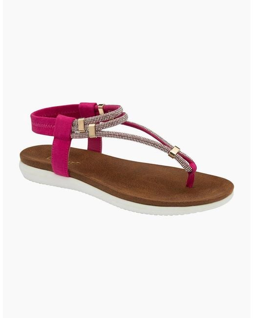 Lotus Pink Chica Toe Post Sandals