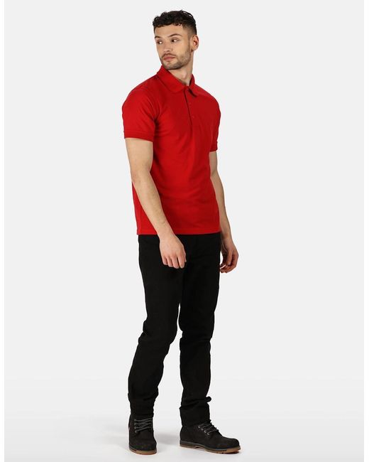 Regatta Red Professional Classic 65/35 Short Sleeve Polo Shirt for men