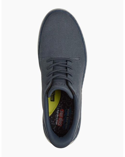 Skechers Blue Hyland Justino Textile Lace-Up Shoes for men