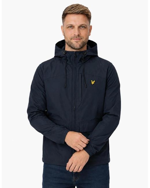 Lyle & Scott Blue Lyle & Scott Lightweight Hooded Jacket Dark for men
