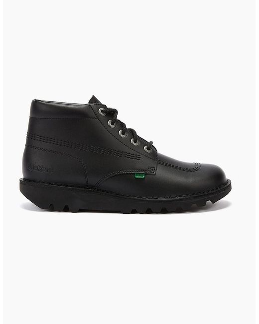 Kickers Black Kick Hi Leather Ankle Boots for men