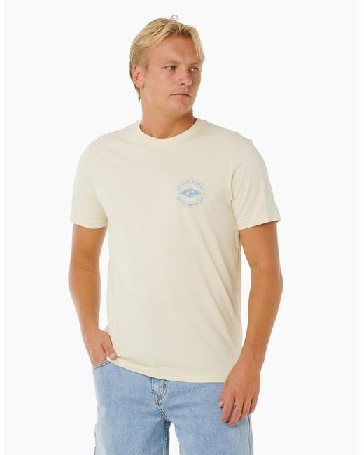 Rip Curl White Rip Curl Staple Graphic Short Sleeve T-Shirt for men