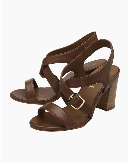 Ravel Brown Birkby Heeled Sandals
