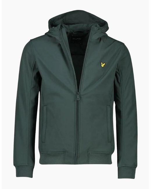 Lyle & Scott Green Lyle & Scott Fleece Back Softshell Jacket for men