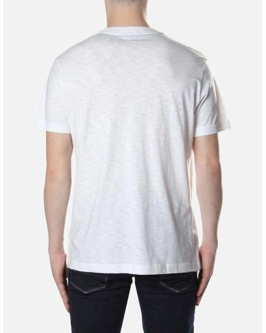 DIESEL White T Det T Shirt Crew Neck Casual Summer Cotton Polo Casual Tees for men