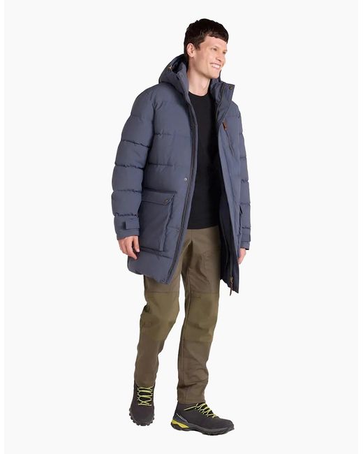 Mountain Warehouse Blue Digby Long Padded Parka for men