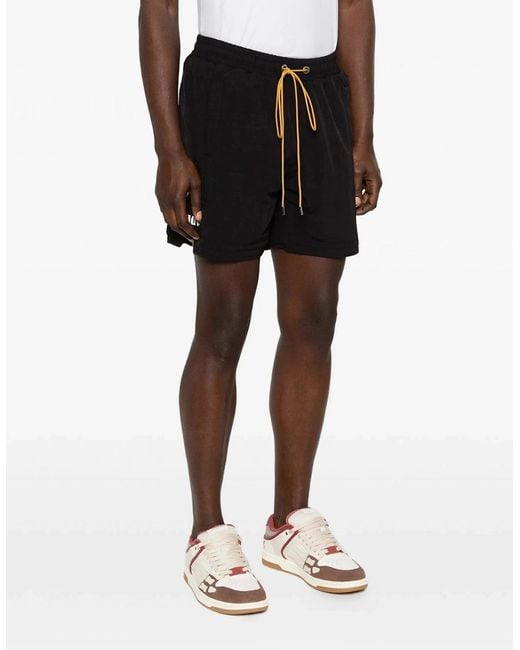 Rhude Black Moonlight Logo Shorts for men