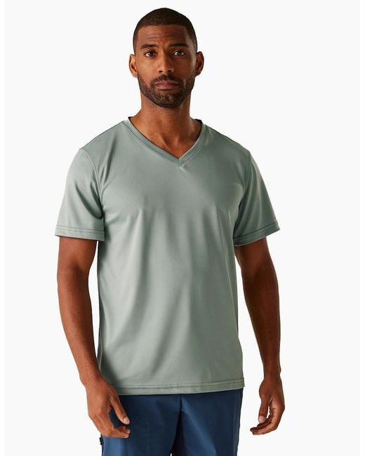 Regatta Green Fingal V Neck T-Shirt for men