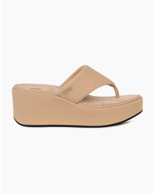 Fitflop White Platform Wedge Sandals