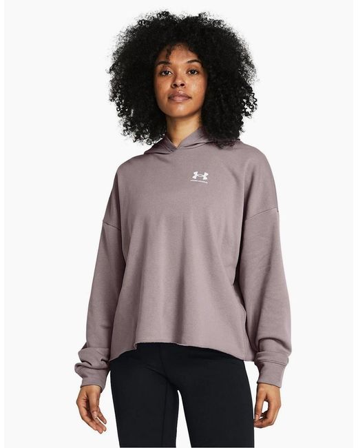 Under Armour Purple Rival Terry Crew Sweatshirt