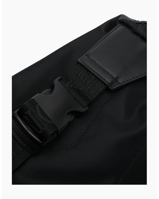 Emporio Armani Black Branded Belt Bag for men