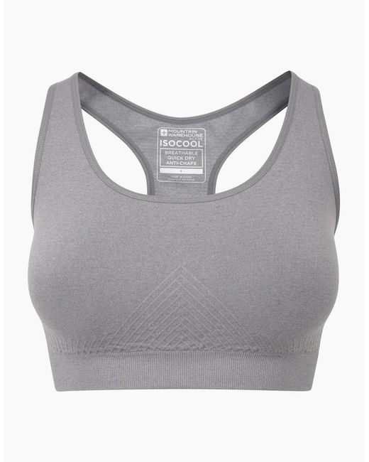 Mountain Warehouse Gray Ladies Anti-Chafe Seamless Sports Bra