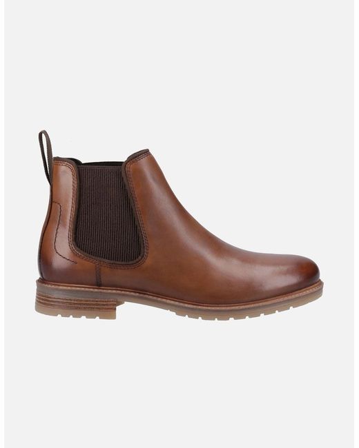 Hush Puppies Brown Russell Leather Tan Boots for men