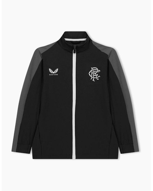 Castore Black Mock Neck Relaxed Fit Track Jacket