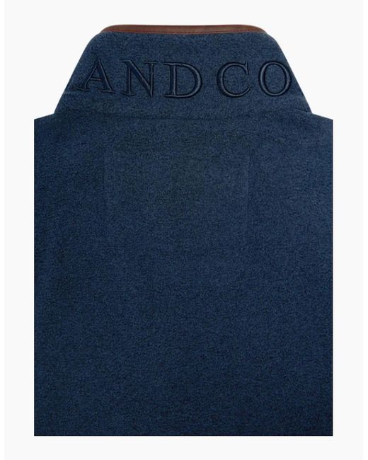 Holland Cooper Blue Country Fleece Gilet Dusty for men