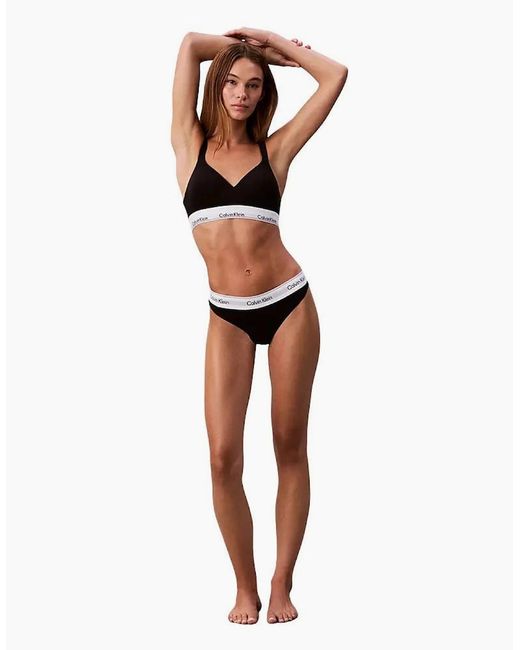 Calvin Klein Black Icon Cotton Modal Thong