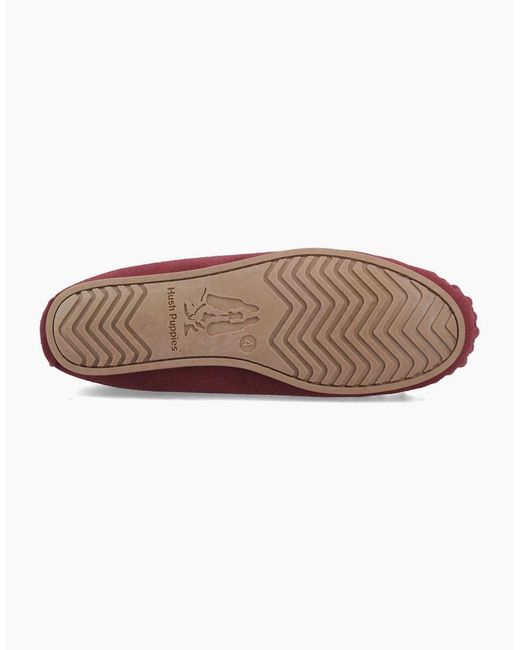 Hush Puppies Red Allie Suede Bordeaux Slippers