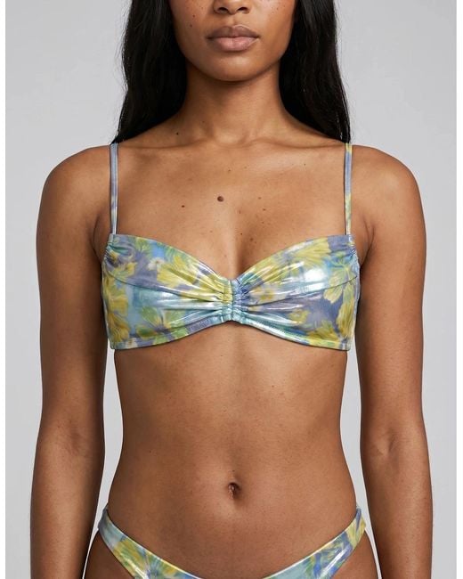 Oceanus Green Bryony Bikini Top